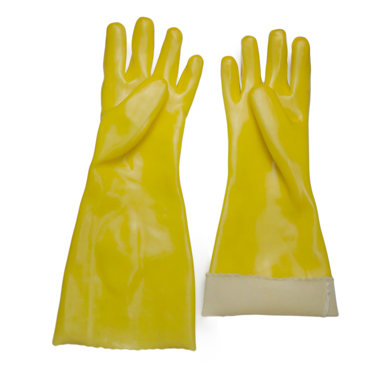 Yellow pvc chemical rersistant gloves Yellow pvc chemical rersistant gloves