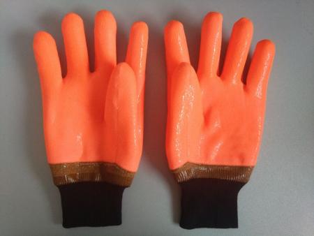 Clima frio Hi Vis Laranja PVC Luvas Isoladas