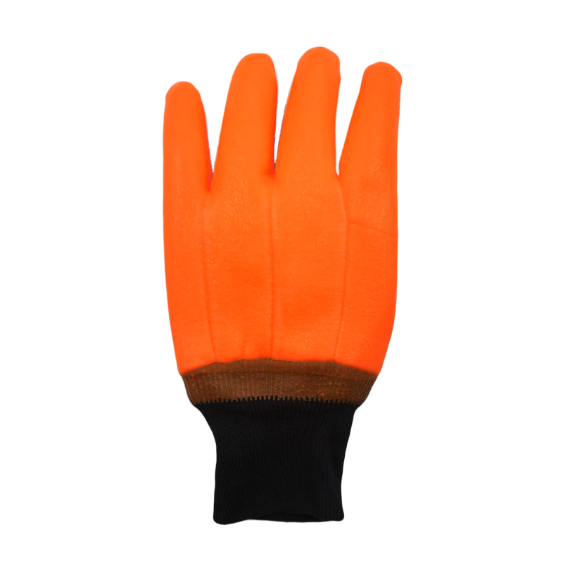 Fluorescent Orange PVC coated gloves sandy finish.jpg Fluorescent Orange PVC coated gloves sandy finish.jpg