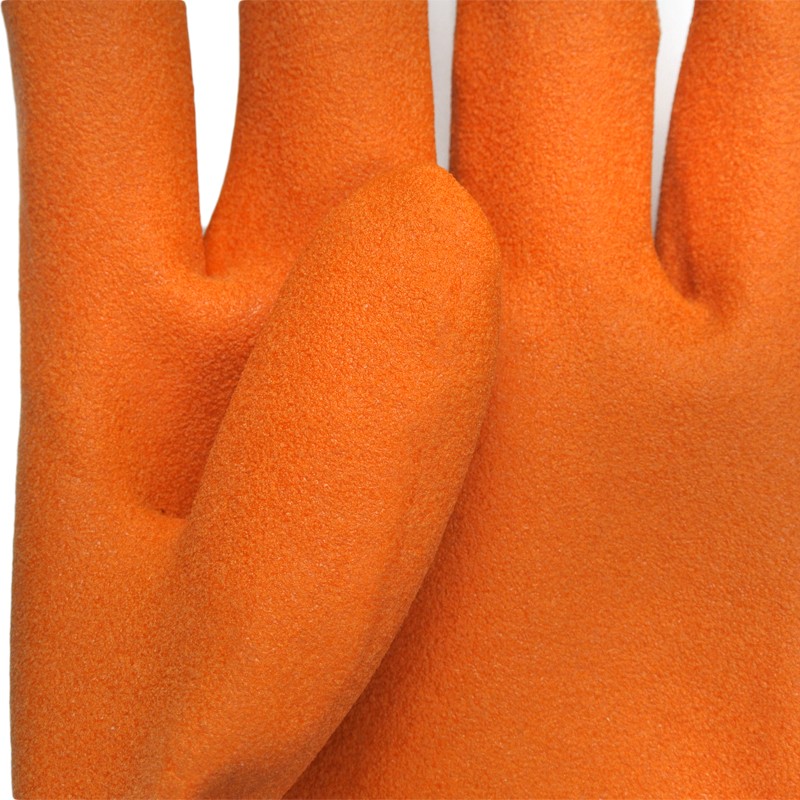 PVC K/W foam finish cotton liner glove PVC K/W foam finish cotton liner glove