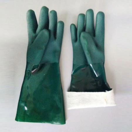 green working gloves