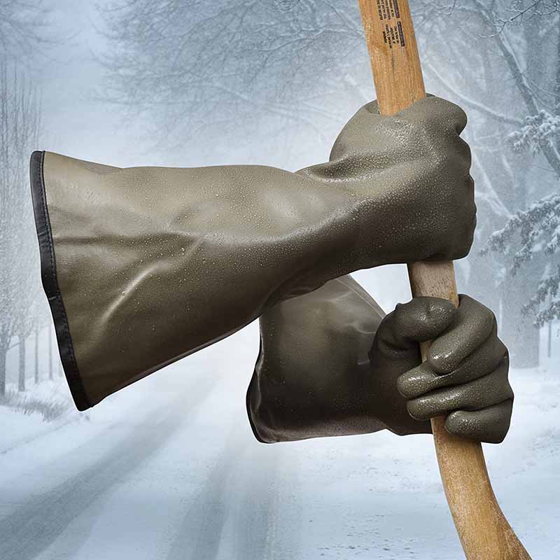 Luvas revestidas de PVC com cor cinza  Luvas revestidas de PVC com cor cinza