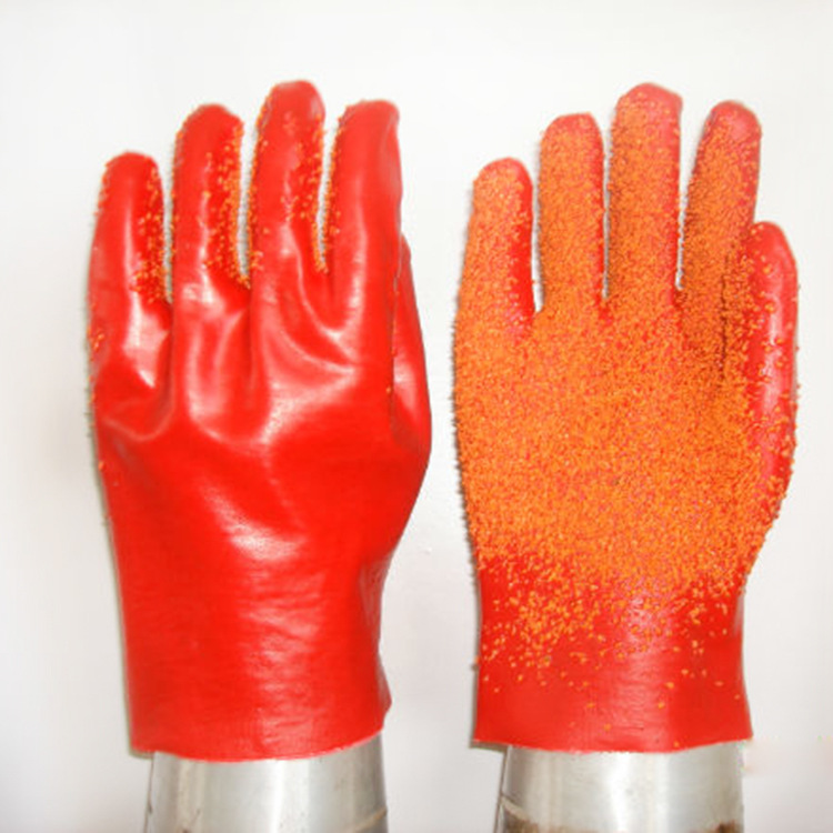 Red PVC palm pellet gloves 27cm.jpg Red PVC palm pellet gloves 27cm.jpg