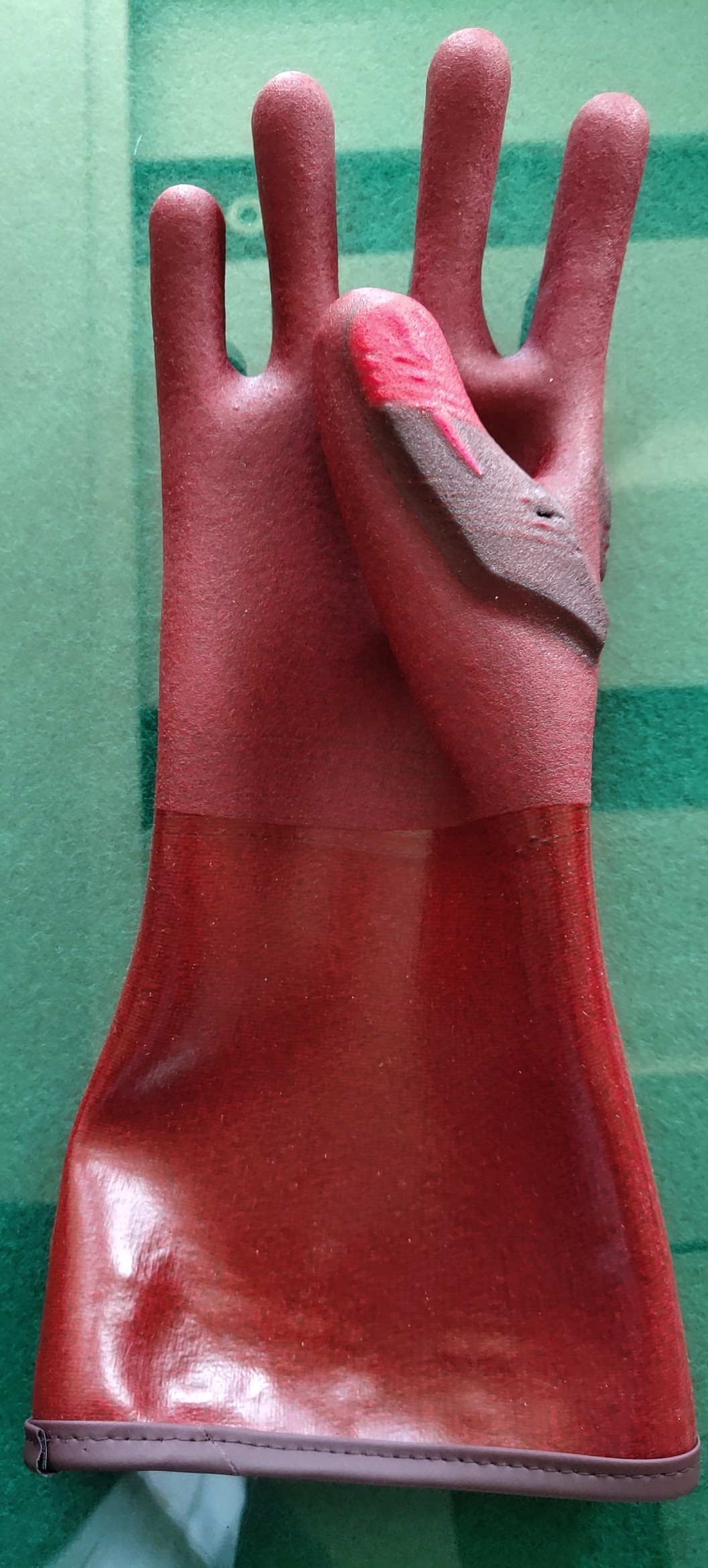 14-inch Red Cut-Resistant Impact Resistant PVC Coated Glove.jpg 14-inch Red Cut-Resistant Impact Resistant PVC Coated Glove.jpg