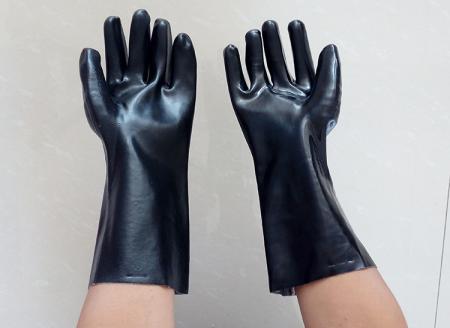Guantes recubiertos de PVC negro