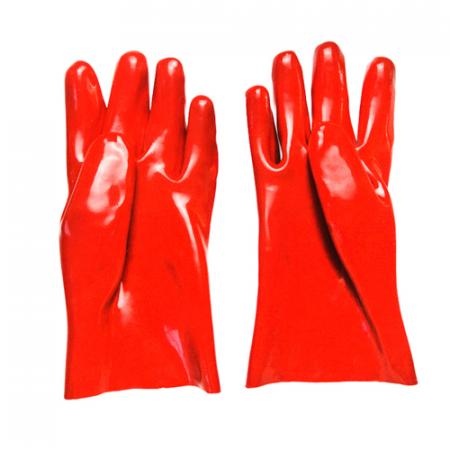 rote PVC-Arbeitshandschuhe