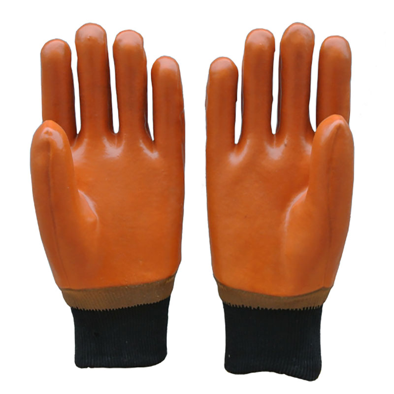 Guantes recubiertos de PVC con muñeca de punto Guantes recubiertos de PVC con muñeca de punto