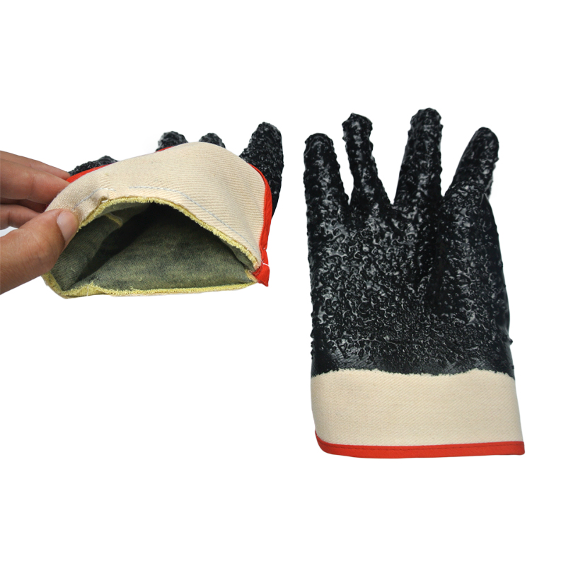 Black PVC coated gloves Kevlar linning.jpg Black PVC coated gloves Kevlar linning.jpg