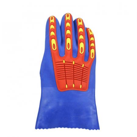 Guantes azules resistentes al impacto TPR