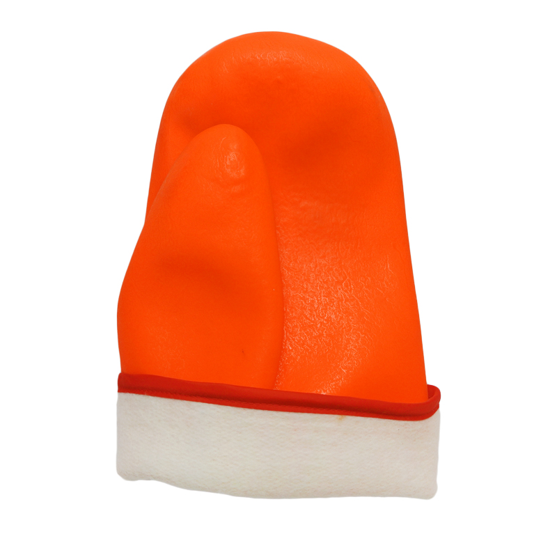 orange pvc mitten gloves orange pvc mitten gloves