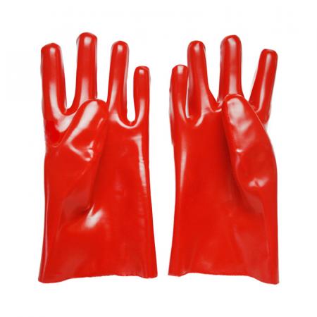 Luvas vermelhas mergulhadas em flanela de borracha 27cm