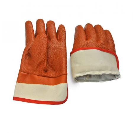 Luvas de pvc de punho de macaco de inverno marrom