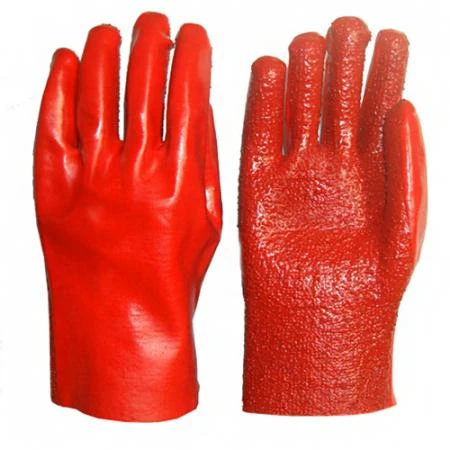 red heavy duty gloves