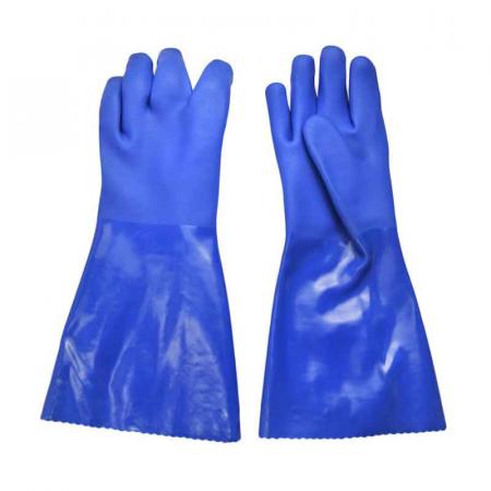 Flanela azul forrada com luvas à prova de gordura