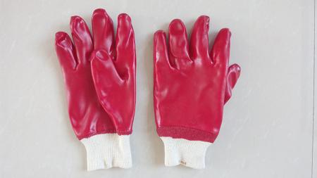 Click 2000 Standard Red PVC Knit Handgelenk Arbeitshandschuhe
