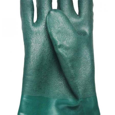 Guantes recubiertos de PVC verde 18'' jersey linnig