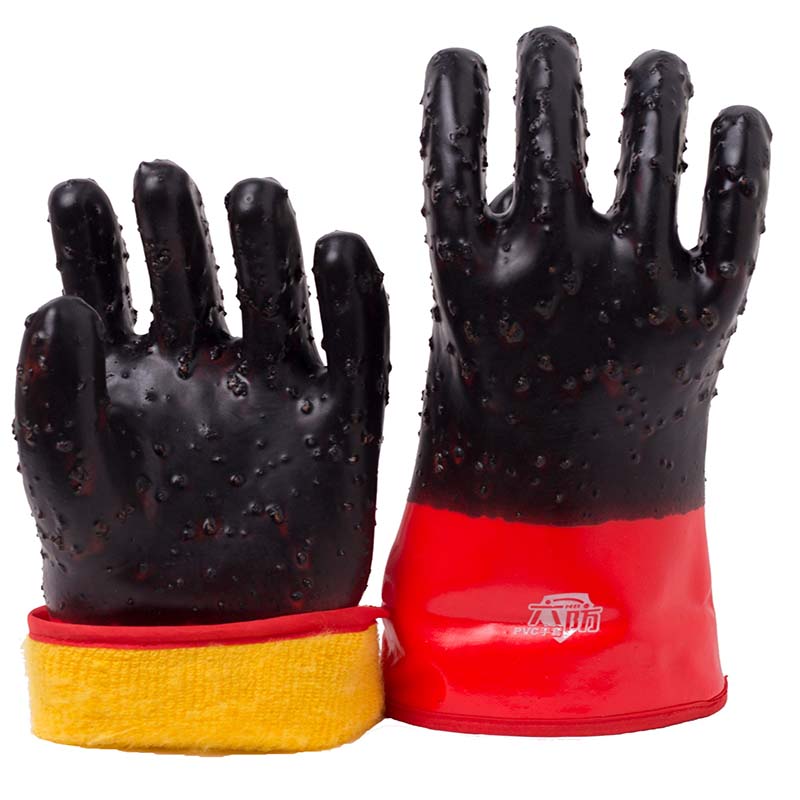 Guantes recubiertos de PVC con forro de cachemira Guantes recubiertos de PVC con forro de cachemira