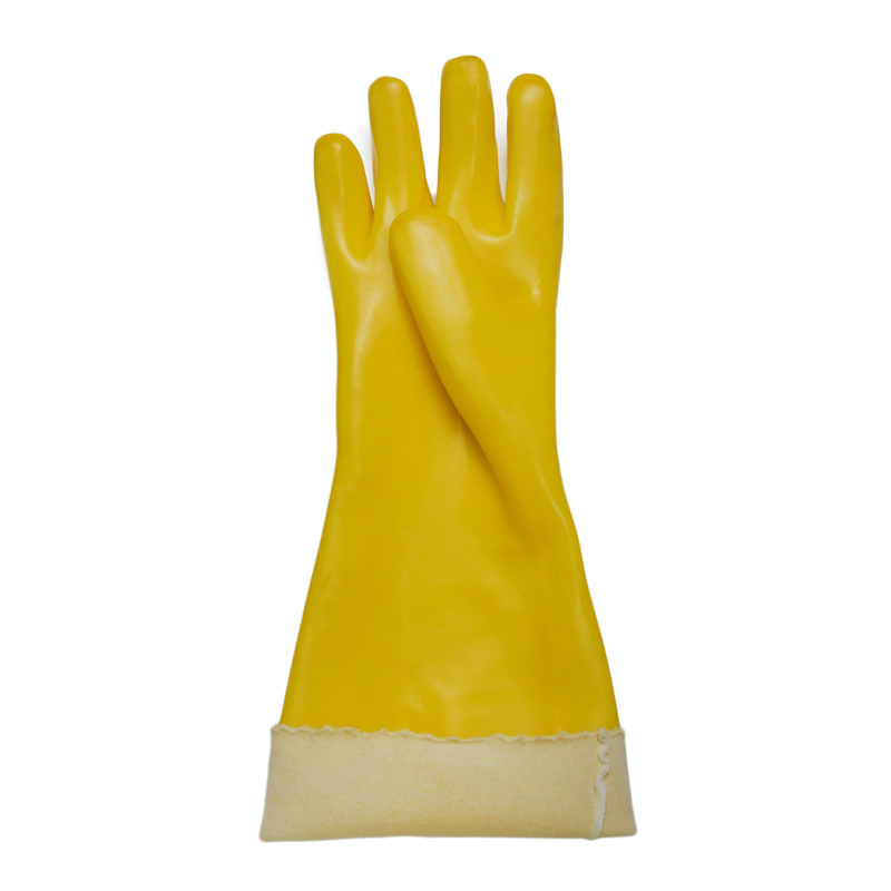 yellow pvc coated gloves yellow pvc coated gloves
