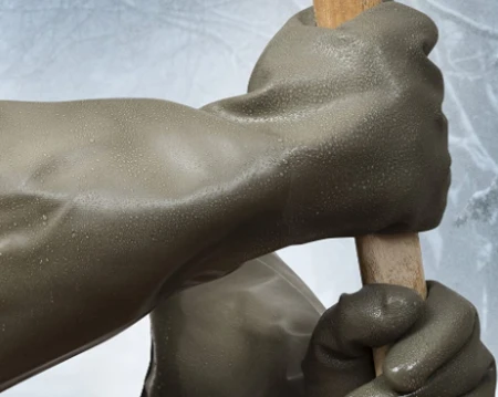 PVC Coated Gloves with Grey Colour