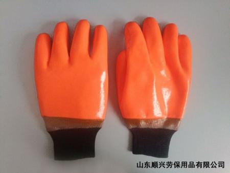 Luvas de inverno de PVC com pulso de malha