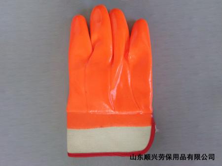 Luvas de PVC laranja fluorescente