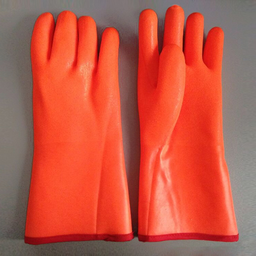 fluorescent pvc warm glove fluorescent pvc warm glove