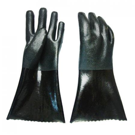 schwarzer sandiger Ölhandschuh