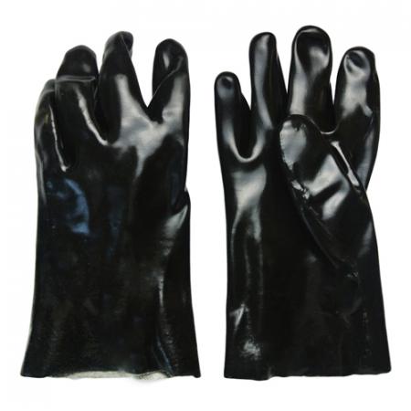 guante industrial de pvc negro